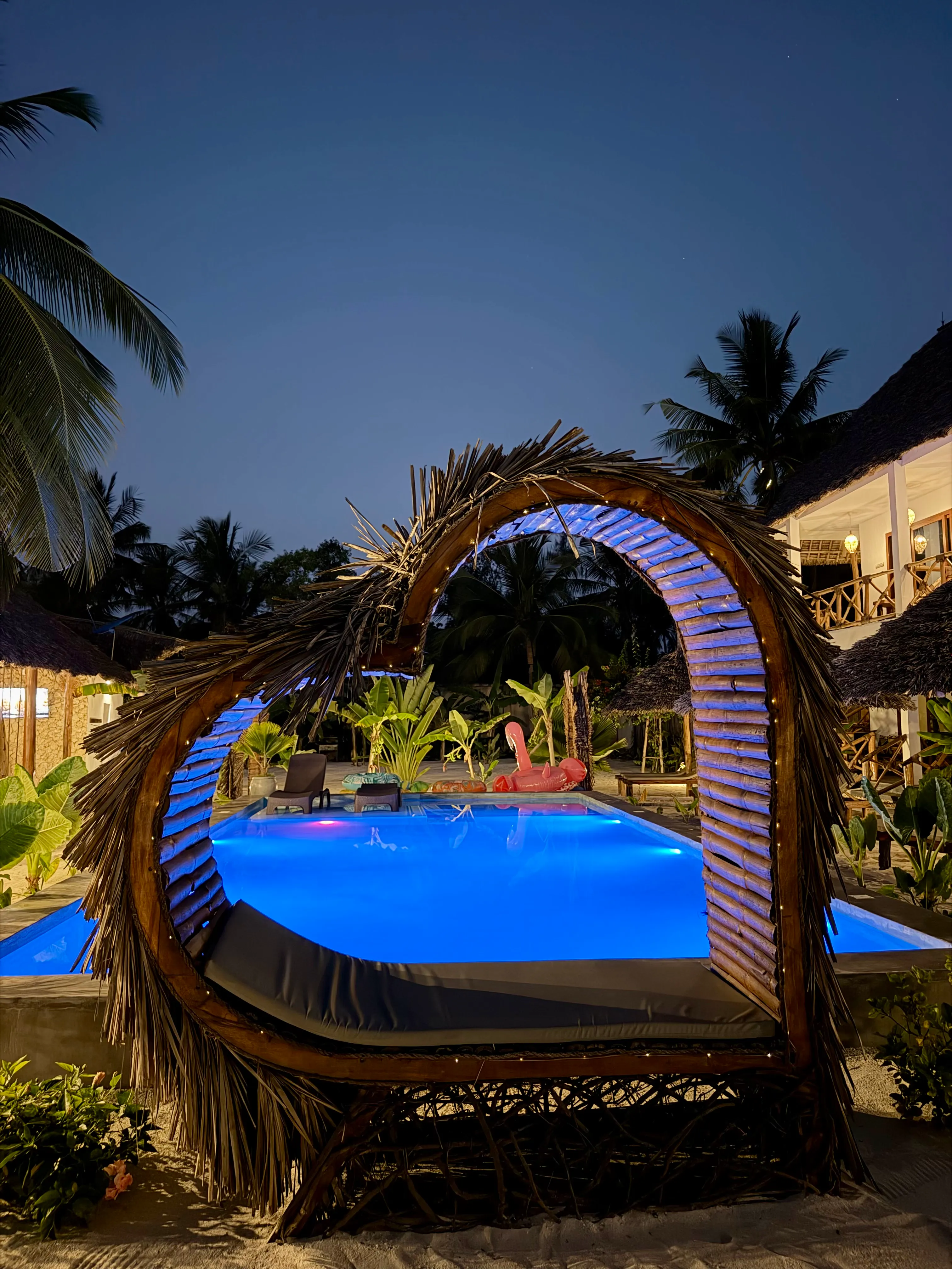 The pool at night