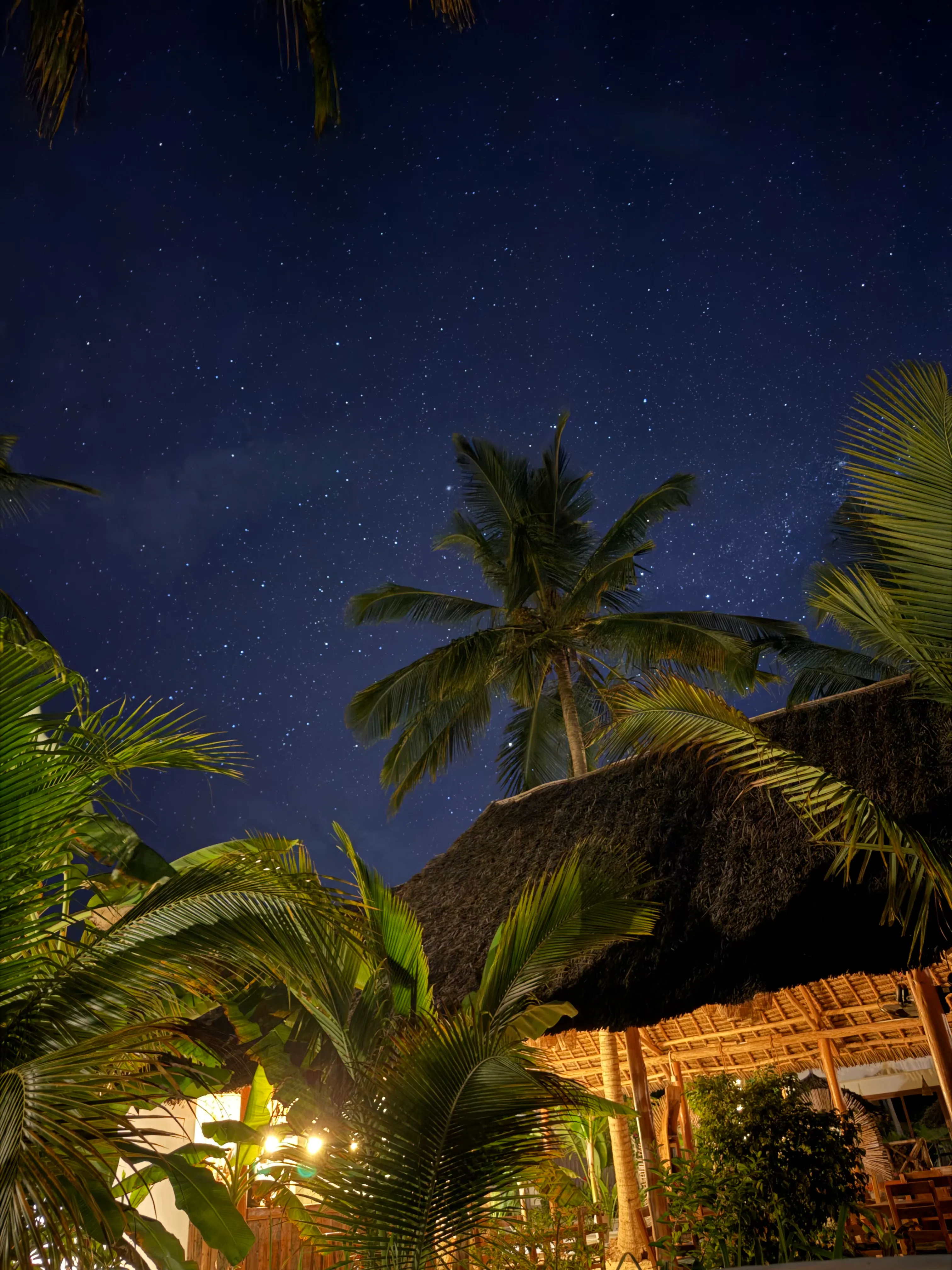 The villas during nighttime